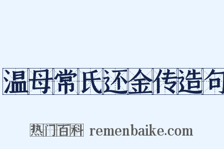温母常氏还金传造句是什么意思的图片